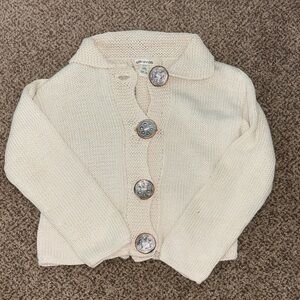 NWT Cream Cardigan Unique Buttons XS/S